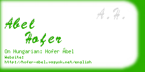 abel hofer business card